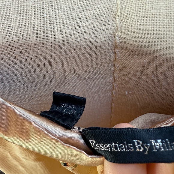 Essentials by Milano Beige Floral A-Line Skirt - Picture 5 of 5